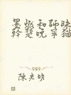 墨燃和师昧同时干楚晚宁猫弄