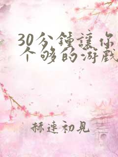 30分钟让你桶个够的游戏软件