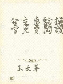 公交车轮换C程雪免费阅读