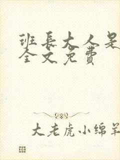 班长大人是S货全文免费