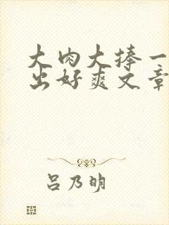大肉大捧一进一出好爽文章