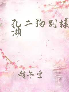 孔二狗别样的江湖