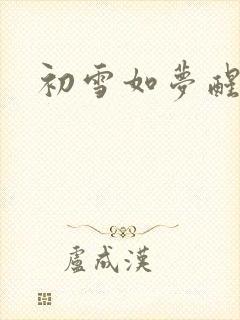 初雪如梦醒