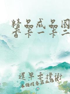 精品成品国色天香卡一卡二摄像头