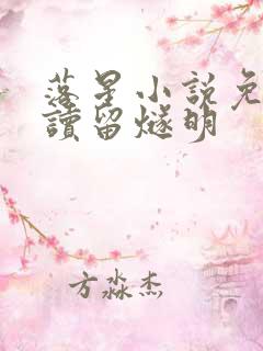 落星小说免费阅读留燧明