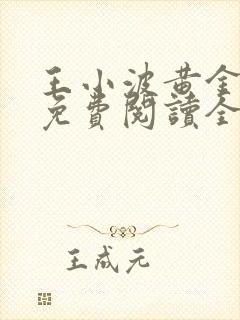 王小波黄金时代免费阅读全文