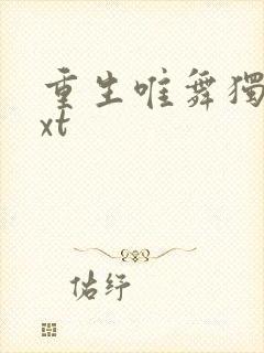 重生唯舞独尊txt