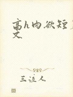 高h肉欲短篇爽文