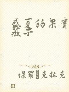 盛夏的果实 小薇子