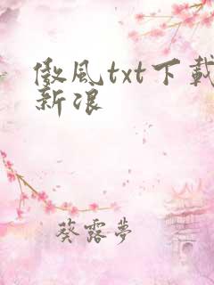 傲风txt下载新浪