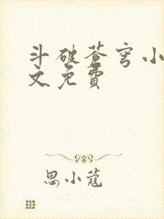 斗破苍穹小说全文免费