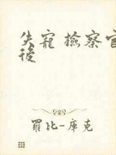 失宠 检察官皇后