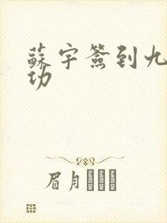 苏宇签到九转玄功