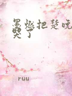 墨燃把楚晚宁C哭了