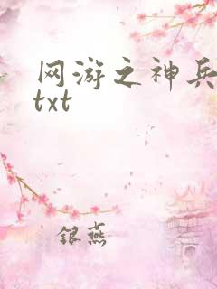 网游之神兵利器txt