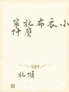 宁北布衣小说叫什么