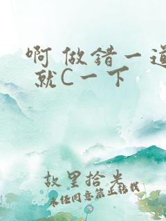 啊 做错一道题 就C一下