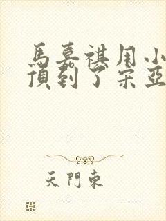 马嘉祺用小小马顶到了宋亚轩