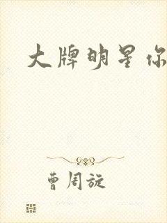 大牌明星你站住