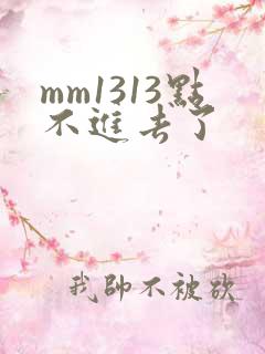mm1313点不进去了
