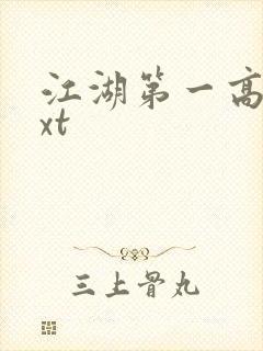 江湖第一高手txt