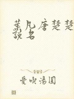 叶凡唐楚楚的小说名