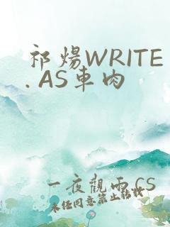 祁炀WRITE. AS车肉