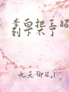 李白把王昭君干到下不了