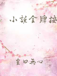 小说金牌按摩师