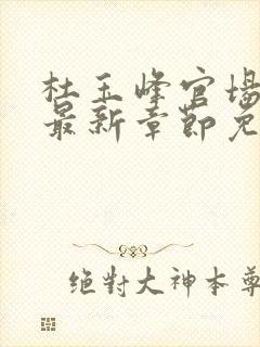 杜玉峰官场小说最新章节免费阅读