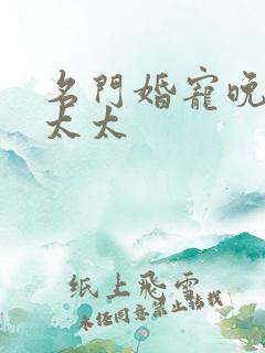 名门婚宠晚安赫太太