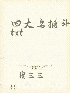 四大名捕斗将军txt