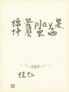 棉签play是什么东西