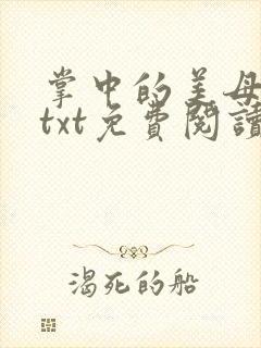 掌中的美母版主txt免费阅读