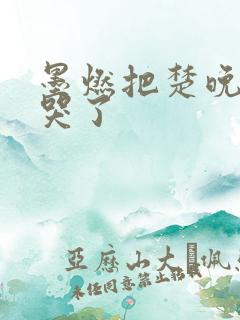 墨燃把楚晚宁C哭了