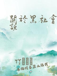 关于黑社会的小说