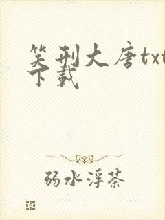 笑刑大唐txt下载