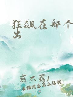 狂飙在哪个台播出