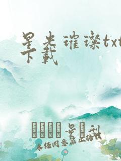 星光璀璨txt下载