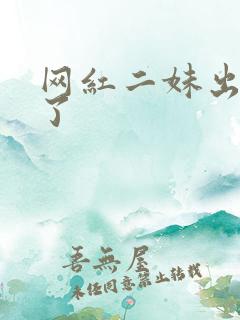 网红二妹出啥事了