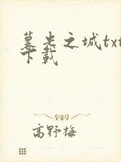 暮光之城txt下载