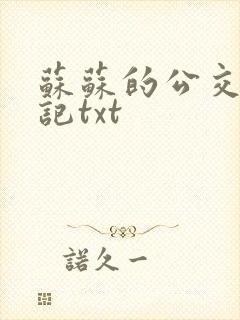 苏苏的公交车日记txt