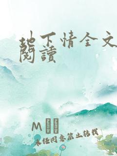 地下情全文免费阅读