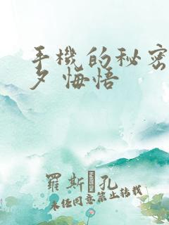 手机的秘密 七夕 悔悟