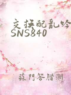 交换配乱吟粗大SNS840