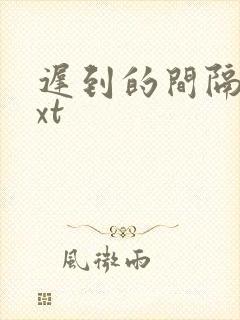 迟到的间隔年txt