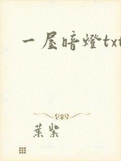 一屋暗灯txt