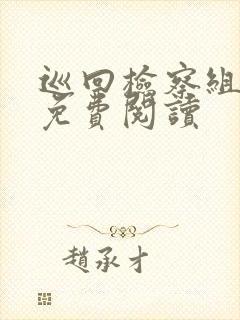 巡回检察组小说免费阅读