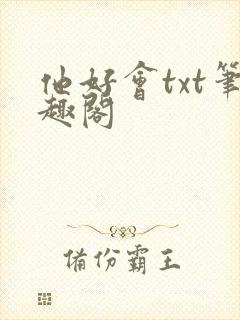他好会txt笔趣阁