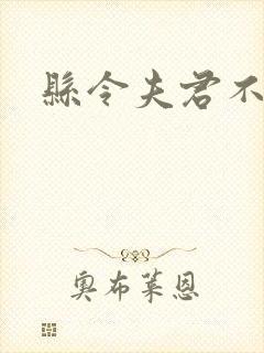 县令夫君不升堂